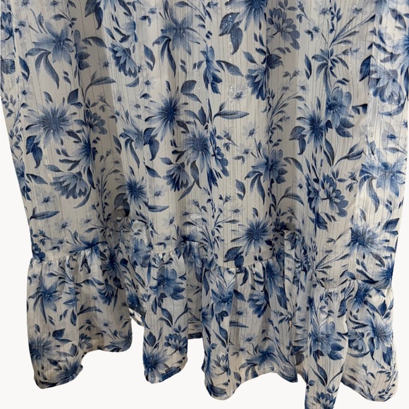 ✨ Don’t Miss Out! Lulus Blue Floral Open-Back Dress – X
 Midi Dress - Picture 3 of 8